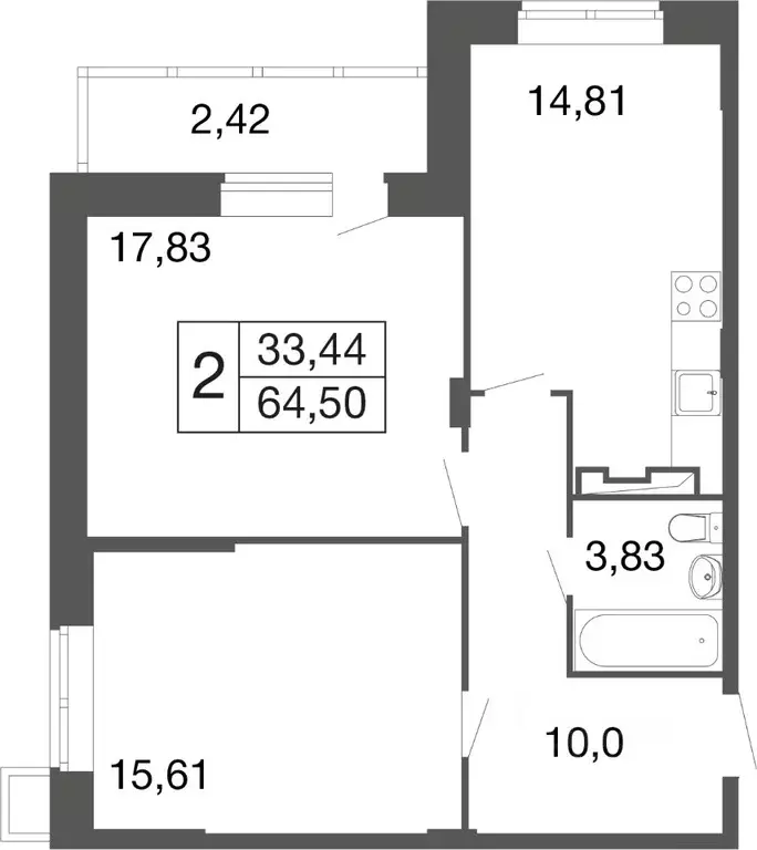 2-к кв. Московская область, Апрелевка Наро-Фоминский городской округ, ... - Фото 1