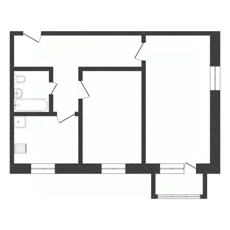 2-к кв. Курганская область, Курган Заозерный жилрайон, 12-й мкр, 31/1 ... - Фото 2