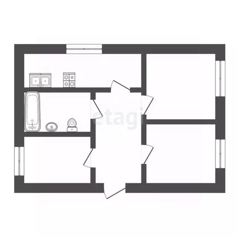 Дом в Саратовская область, Балашов ул. Пушкина, 70А (60 м) - Фото 1