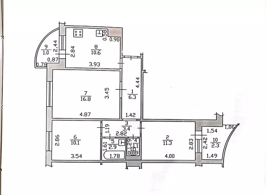 3-к кв. Татарстан, Казань ул. Юлиуса Фучика, 86 (62.5 м) - Фото 0