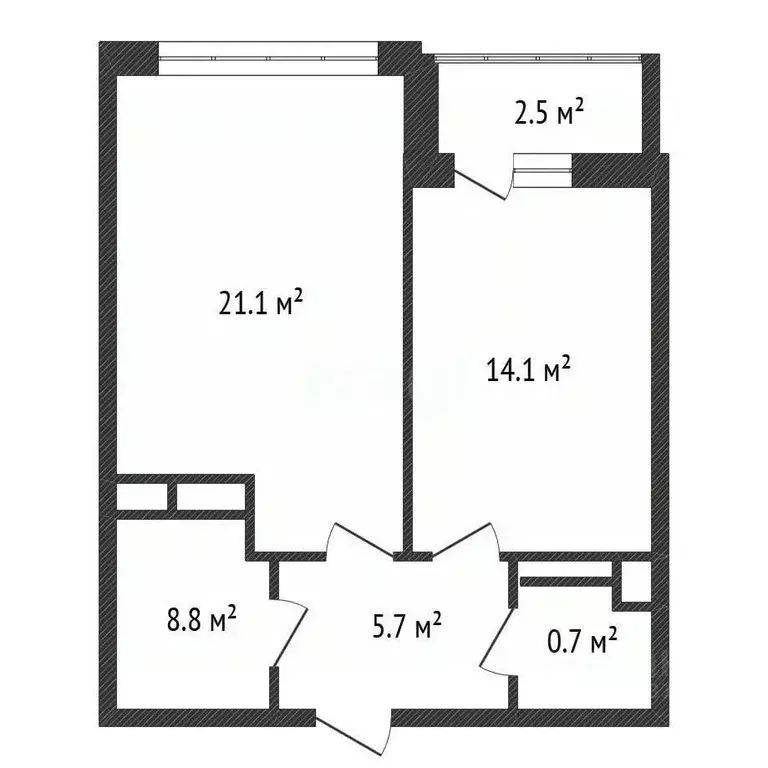 1-к кв. Калужская область, Обнинск ул. Долгининская, 4 (47.4 м) - Фото 2
