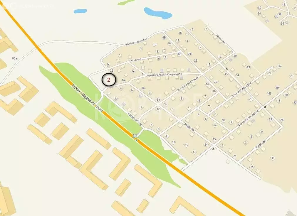 Участок в Курган, жилой район Заозёрный, 16-й микрорайон, ЖК Заозёрный ... - Фото 2