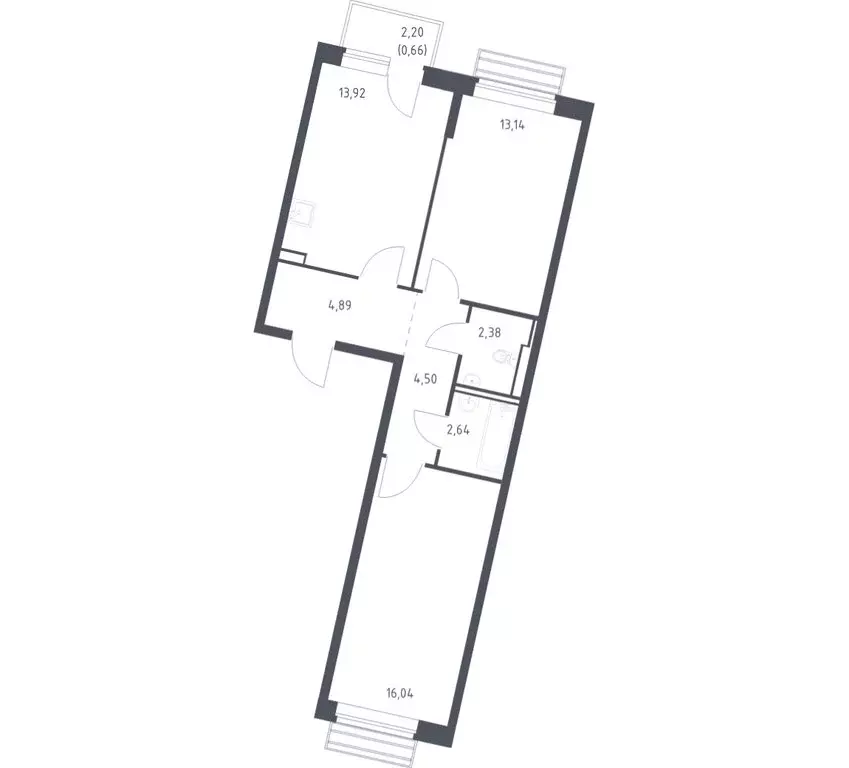 2-комнатная квартира: село Лайково, микрорайон Город-Событие, ЖК ... - Фото 1