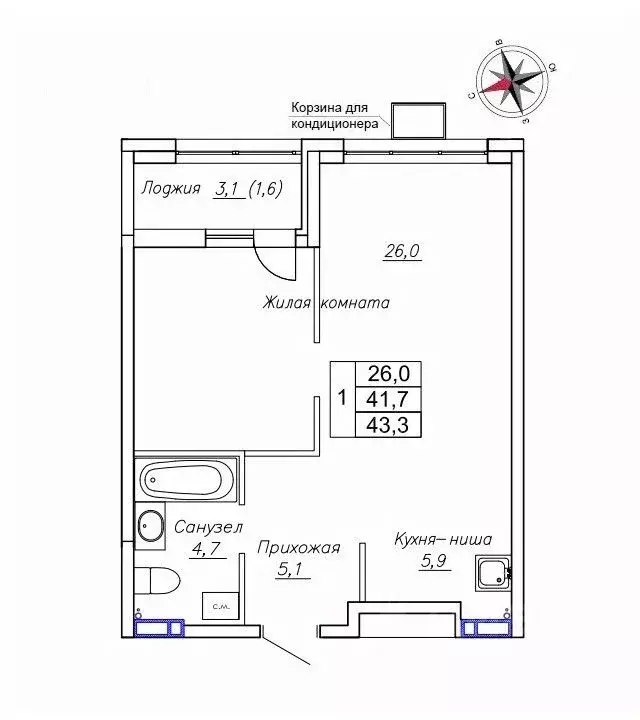 1-к кв. Приморский край, Надеждинский район, пос. Новый ул. Ленина, ... - Фото 1