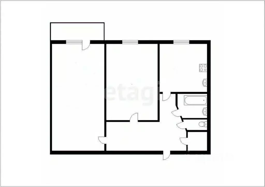 2-к кв. Кемеровская область, Киселевск Утренняя ул., 6 (44.0 м) - Фото 2