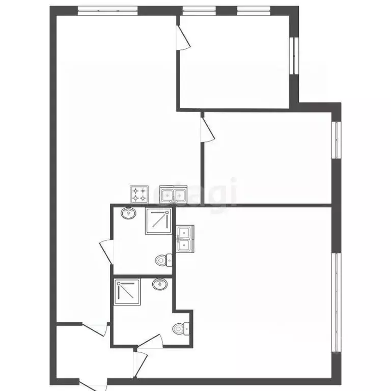 3-к кв. Ленинградская область, Всеволожский район, Бугровское ... - Фото 1