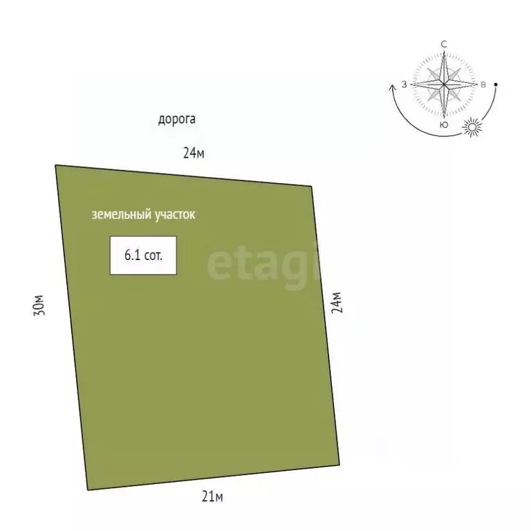 Участок в Саха (Якутия), Якутск ул. Благодатная, 57/1 (6.1 сот.) - Фото 1