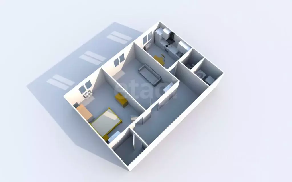 2-к кв. Сахалинская область, Южно-Сахалинск Железнодорожная ул., 77 ... - Фото 1