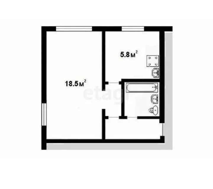 1-комнатная квартира: Богородское сельское поселение, деревня Куюки, ... - Фото 1