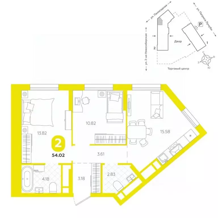 3-к кв. Свердловская область, Екатеринбург ул. Патриса Лумумбы, 4А ... - Фото 0