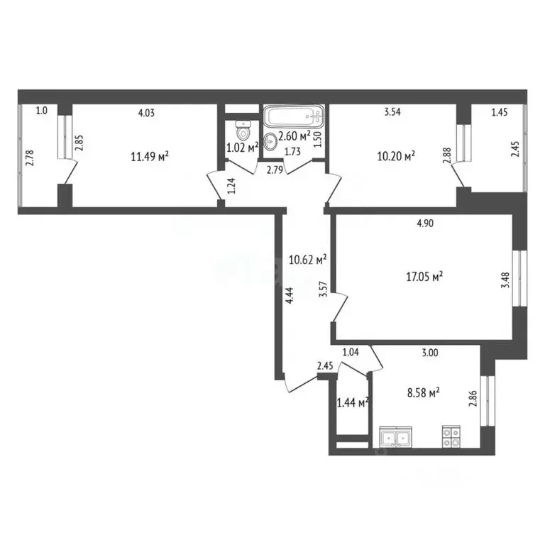 Комната Ульяновская область, Ульяновск просп. Ленинского Комсомола, 1 ... - Фото 2