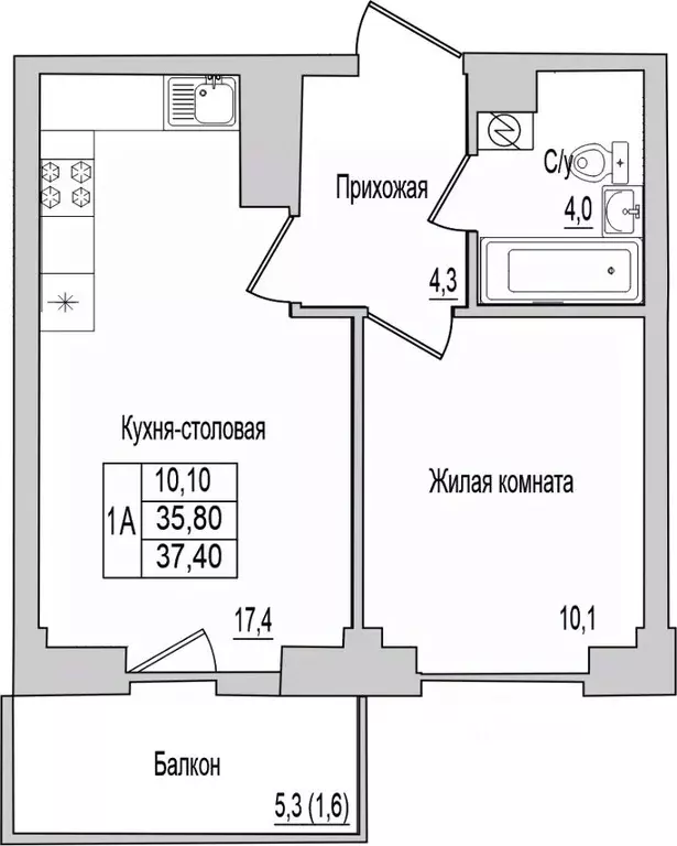 1-к кв. Псковская область, Псковский район, Завеличенская волость, д. ... - Фото 1