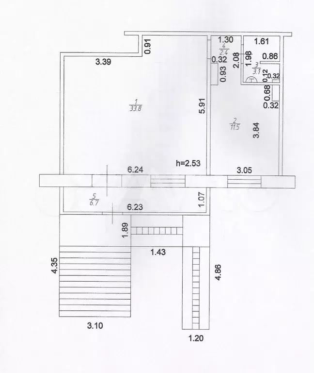 Торговое помещение е на высоком трафике, 57.5 м - Фото 0