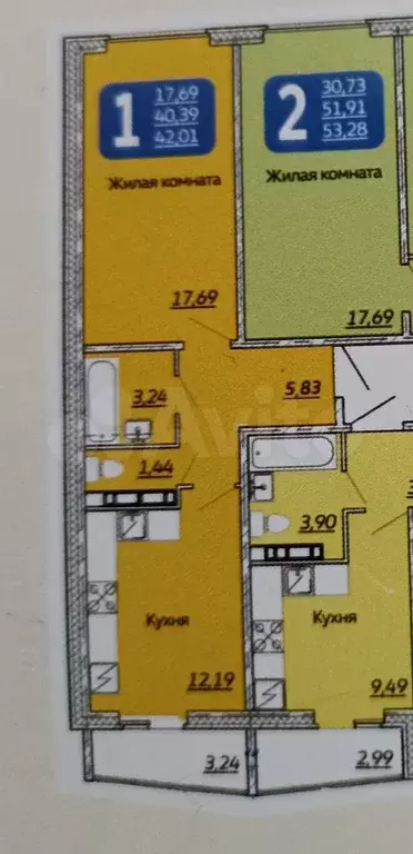 1-к. квартира, 40,4 м, 14/16 эт. - Фото 0
