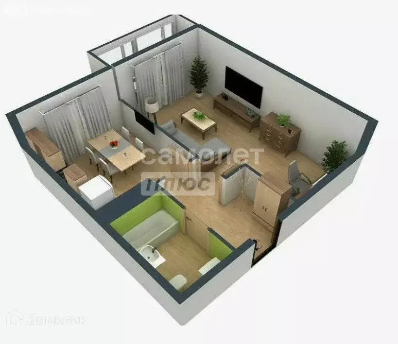 1-комнатная квартира: Омск, микрорайон Городок Нефтяников, улица 50 ... - Фото 1