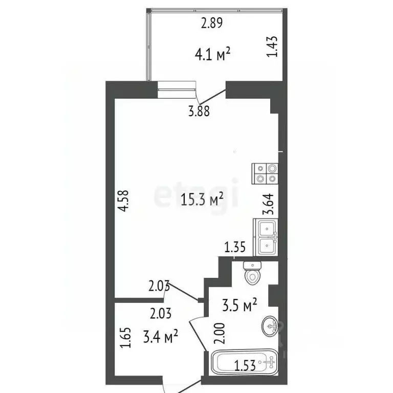 Студия Ростовская область, Ростов-на-Дону Береговая ул., 73с1 (25.0 м) - Фото 0