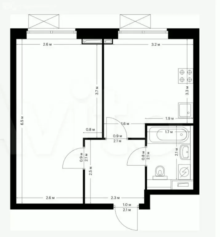 1-комнатная квартира: Москва, Полярная улица, 27к2 (42 м) - Фото 1