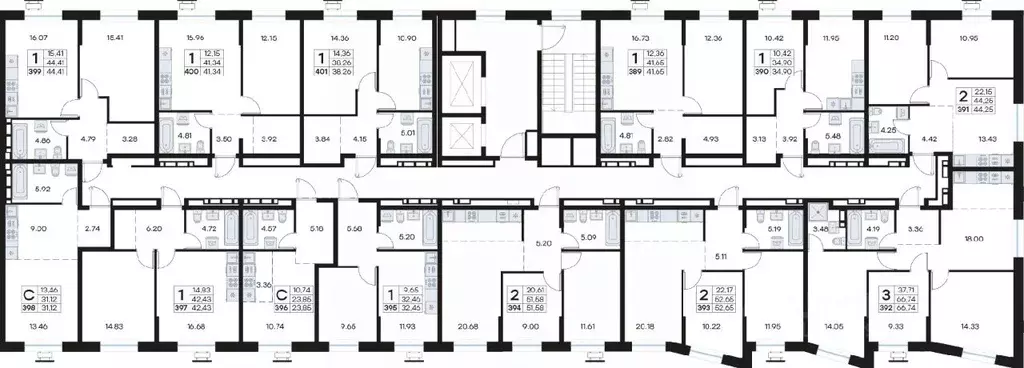 3-к кв. Приморский край, Владивосток Клуб 25 жилой комплекс, 1 (66.74 ... - Фото 2