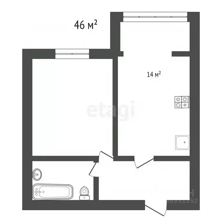 1-к кв. Ставропольский край, Лермонтов ул. Волкова (46.0 м) - Фото 2