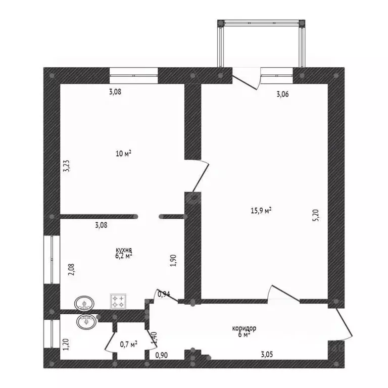 2-к кв. Башкортостан, Уфа ул. Свободы, 56 (40.6 м) - Фото 2