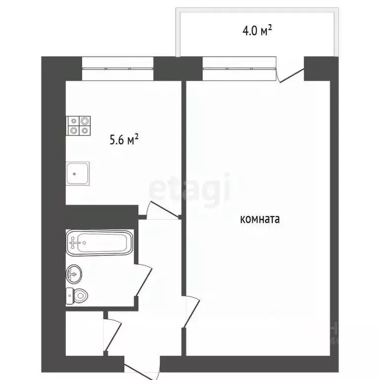 1-к кв. Хабаровский край, Ванинский район, Октябрьский рп ул. ... - Фото 2