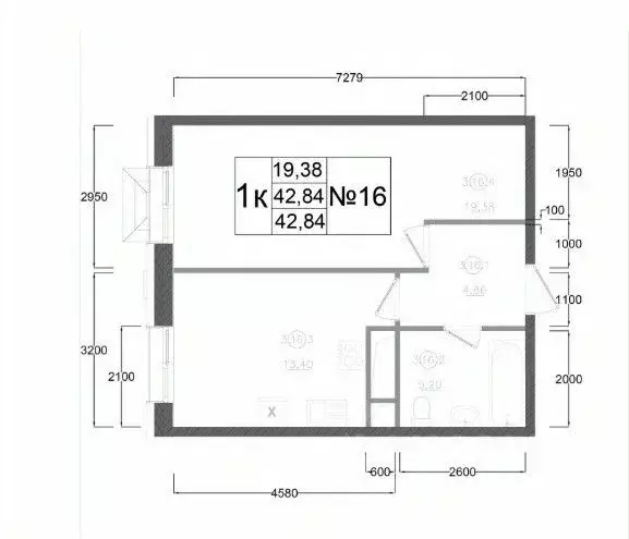 1-к кв. Московская область, Наро-Фоминск ул. Курзенкова, 12 (42.84 м) - Фото 1