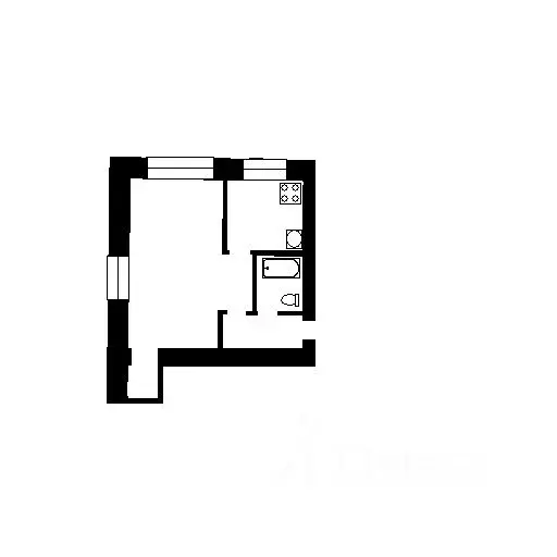 1-к кв. Новосибирская область, Новосибирск ул. Блюхера, 8 (34.0 м) - Фото 1