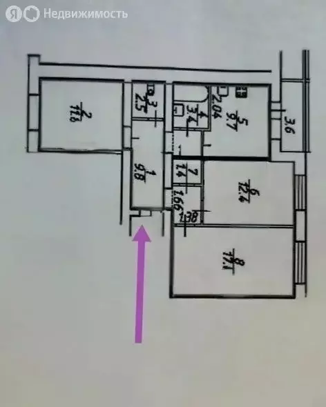 3-комнатная квартира: Петергоф, Парковая улица, 18 (68.8 м) - Фото 2