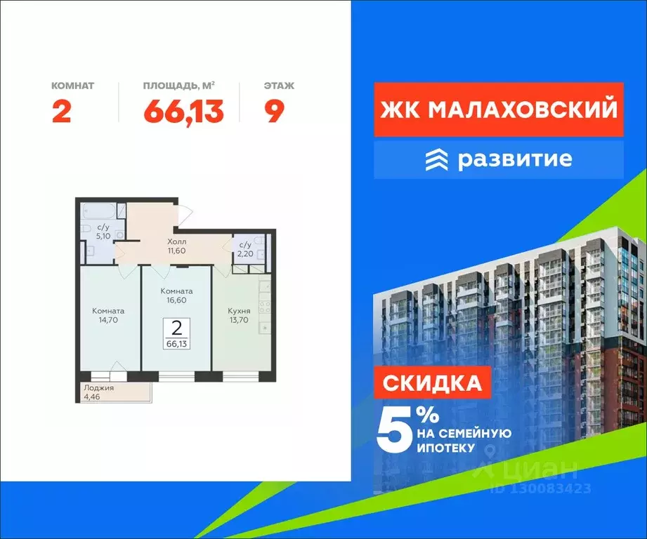 2-к кв. Московская область, Раменский муниципальный округ, Родники пгт ... - Фото 1