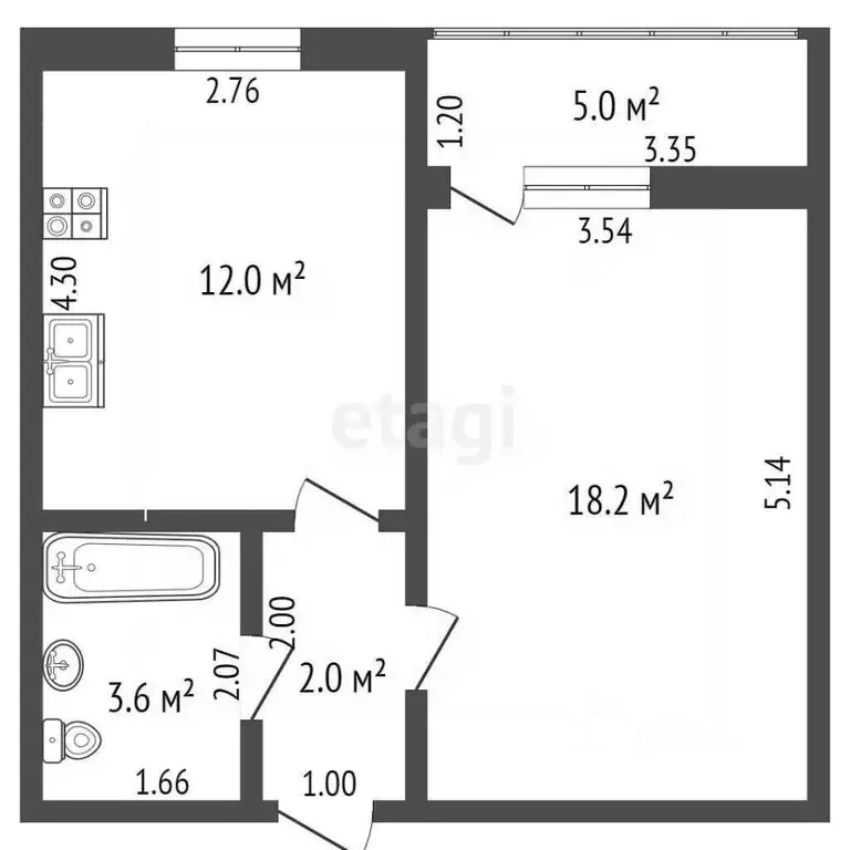 1-к кв. Ростовская область, Таганрог ул. Сергея Шило, 261 (36.0 м) - Фото 1
