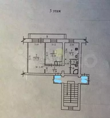 2-к. квартира, 55 м, 3/5 эт. - Фото 0