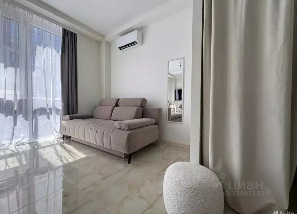 Студия Краснодарский край, Сочи Пятигорская ул., 88/11Б (29.0 м) - Фото 1