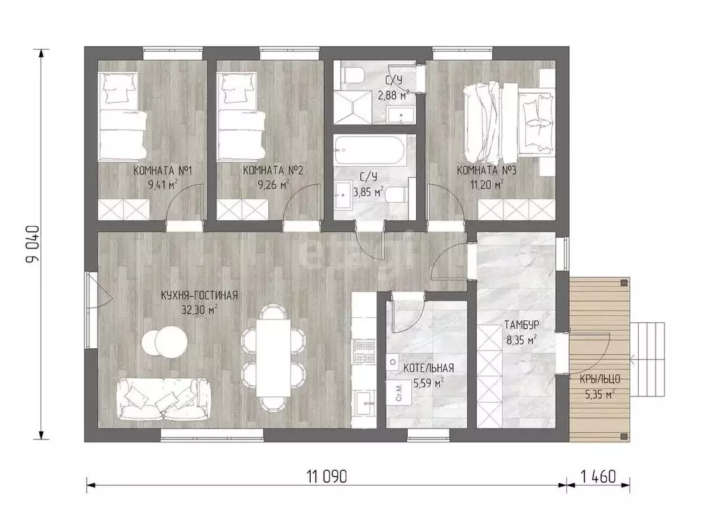 Дом в Феодосия, Насыпная улица (83 м) - Фото 2