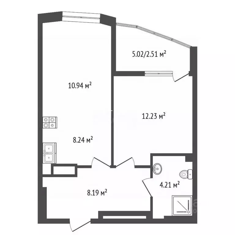 1-к кв. Ростовская область, Ростов-на-Дону Привокзальная ул., 3/1 ... - Фото 2