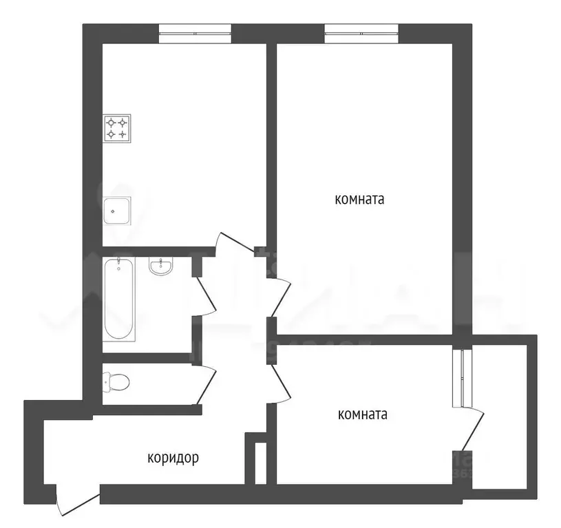 2-к кв. Москва ул. Брусилова, 37к1 (60.7 м) - Фото 2