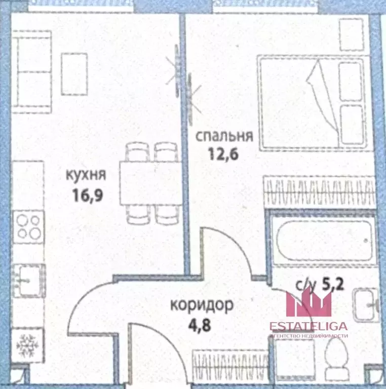 1-к кв. Москва ул. Крузенштерна, 6 (39.1 м) - Фото 2