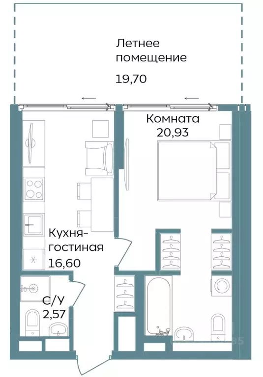 2-к кв. Крым, Саки ул. Морская (59.8 м) - Фото 1