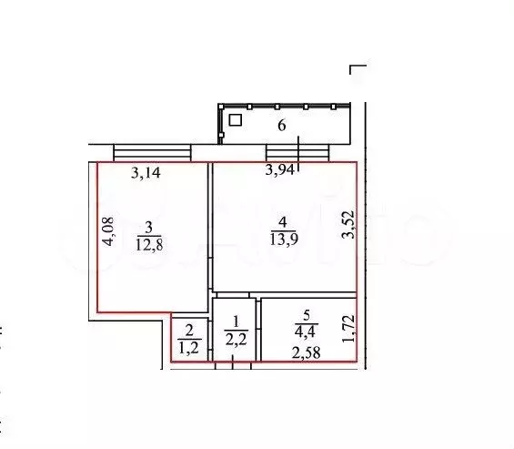 1-к. квартира, 34,5 м, 13/16 эт. - Фото 0
