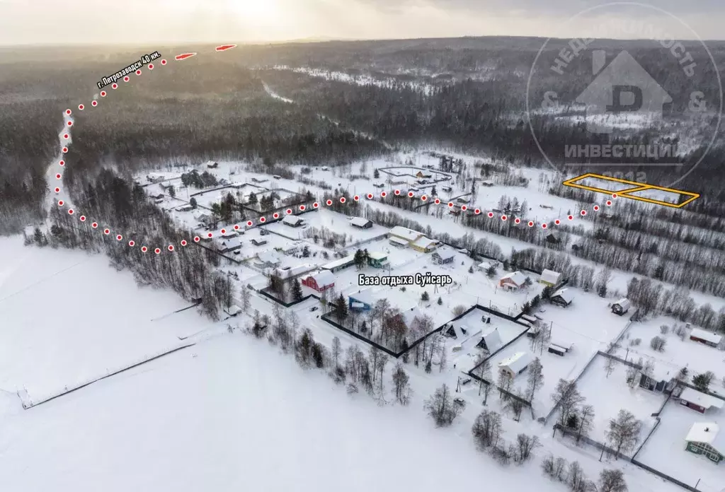 Участок в Карелия, Прионежский район, Заозерское с/пос, д. Суйсарь, ... - Фото 1