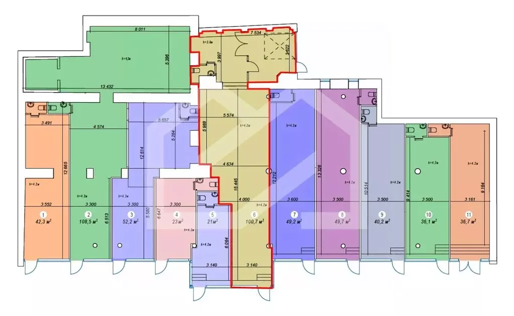 Помещение свободного назначения в Москва ул. Красная Пресня, 12 (101 ... - Фото 2