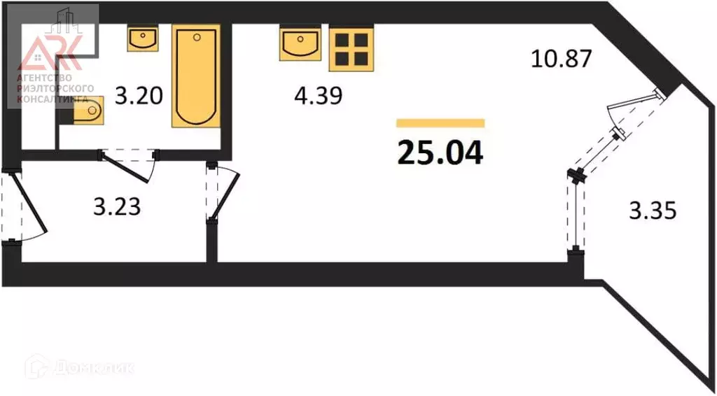 Продаётся квартира-студия, 25.04 м - Фото 1