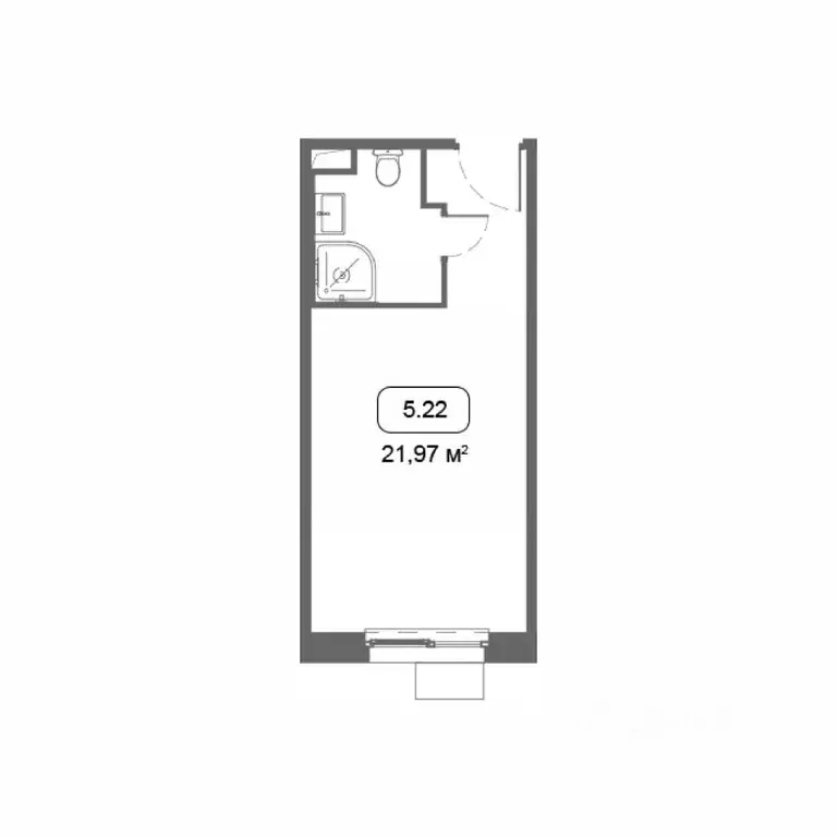 Студия Москва Востряковское ш., 7с6 (21.97 м) - Фото 0