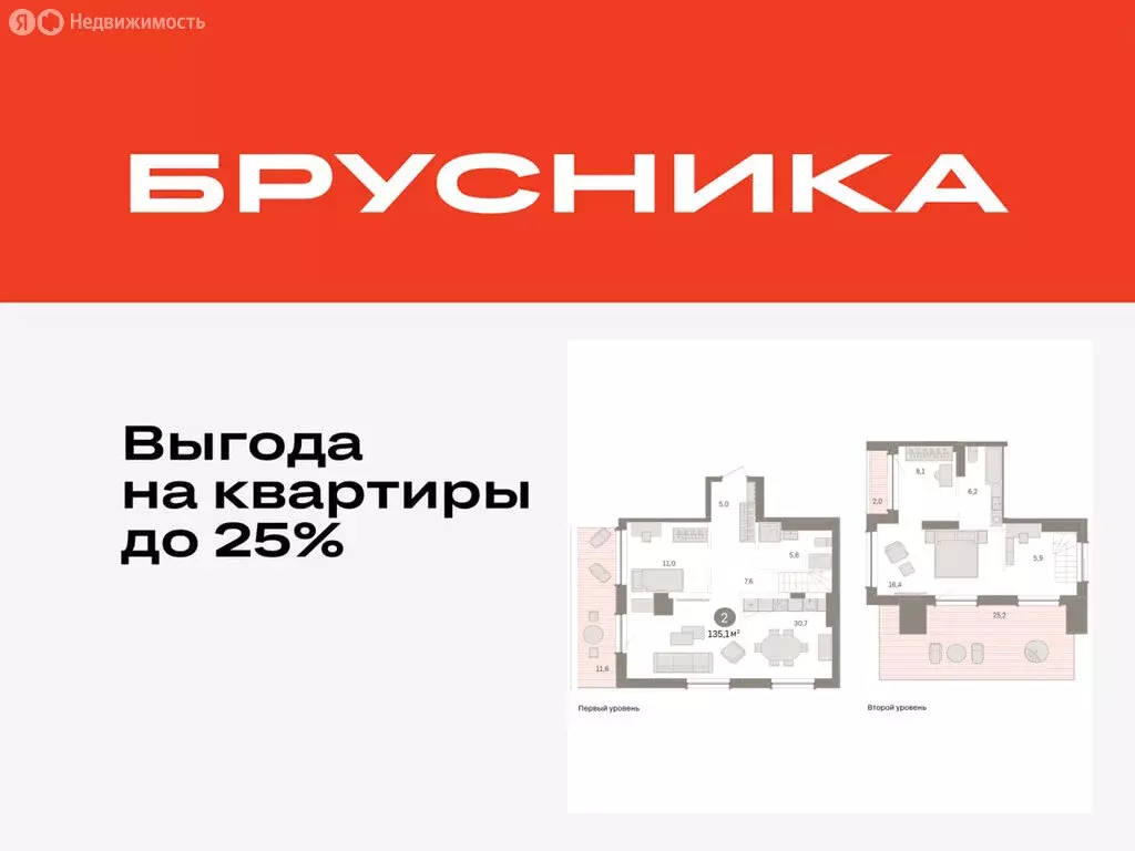 2-комнатная квартира: Тюмень, улица Муравленко, 9/2 (135.13 м) - Фото 0
