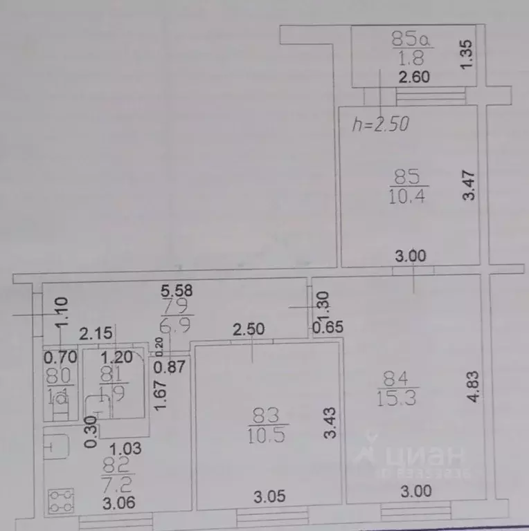 3-к кв. Татарстан, Казань ул. Рихарда Зорге, 33 (53.3 м) - Фото 1