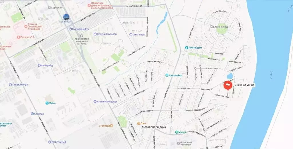 Участок в посёлок Металлплощадка, Снежная улица (10.42 м) - Фото 1