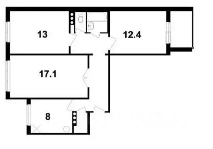 3-к кв. Хабаровский край, Хабаровск Тихоокеанская ул., 188 (65.9 м) - Фото 2