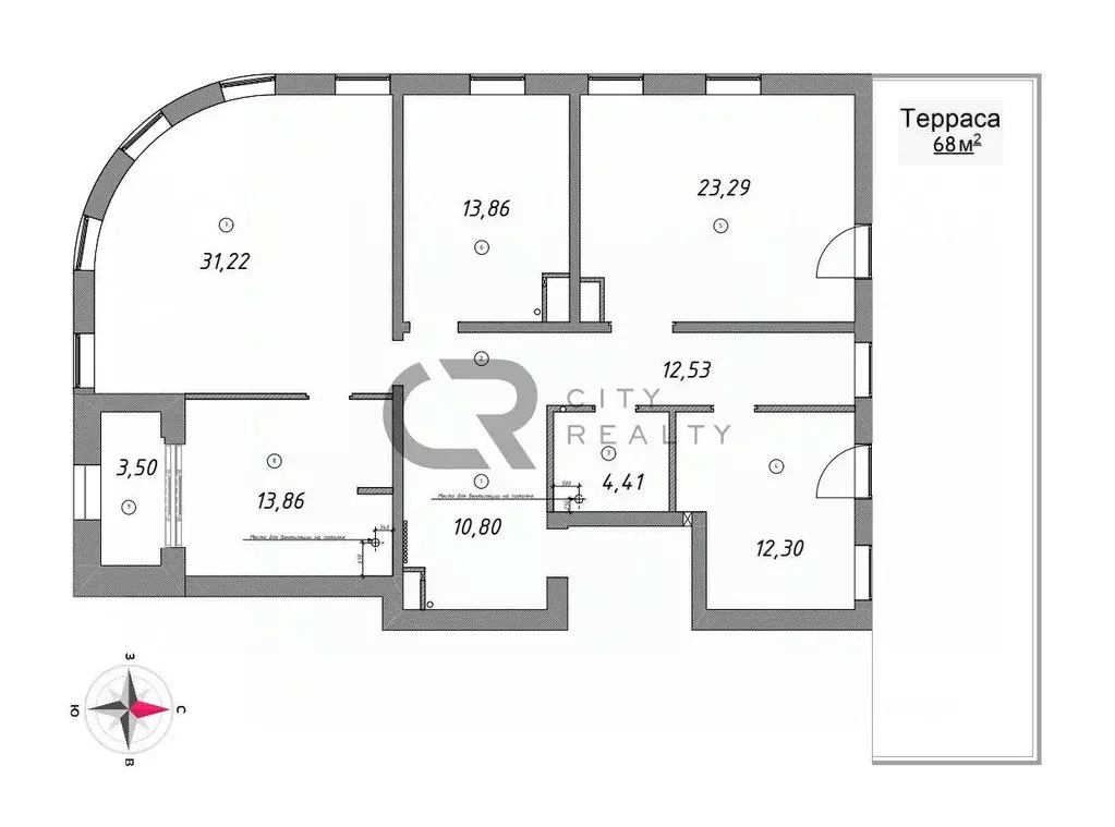 3-к кв. Санкт-Петербург Кирочная ул., 70 (194.0 м) - Фото 2