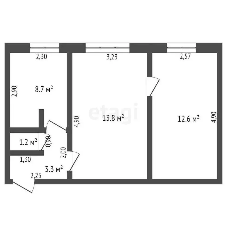 2-комнатная квартира: Кемерово, проспект Ленина, 42 (43.8 м) - Фото 0