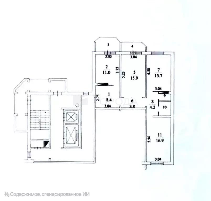 3-к кв. Московская область, Домодедово ул. Текстильщиков, 31 (77.7 м) - Фото 1