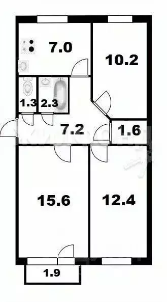 3-к кв. Новосибирская область, Новосибирск ул. Толбухина, 27/1 (57.6 ... - Фото 0